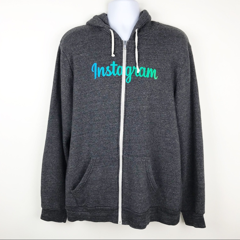 Alternative INSTAGRAM Logo Hooded Zip Sweatshirt